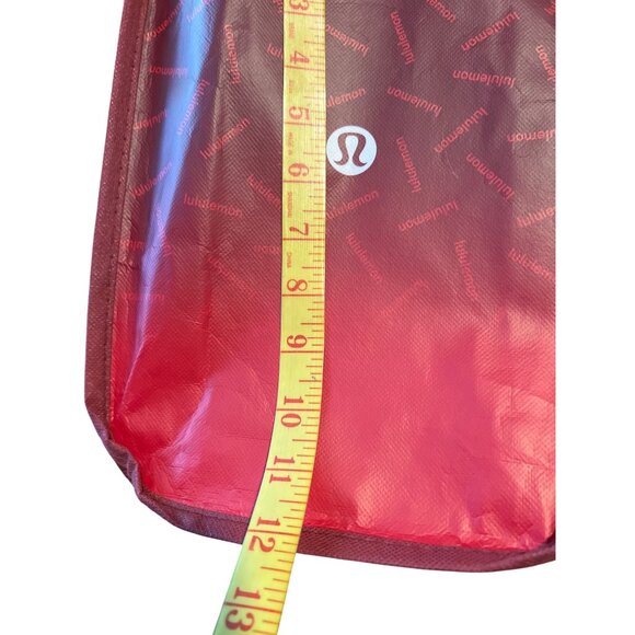 Lululemon Athletica Reusable Dark Red Ombre Small Tote Bag Set of 2 - Picture 3 of 5